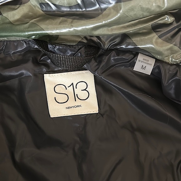 S13 Sexy Camo Green Faux Fur Trimmed Hood Puffer Vest Jacket **Size M**🔥🔥 - Picture 6 of 7